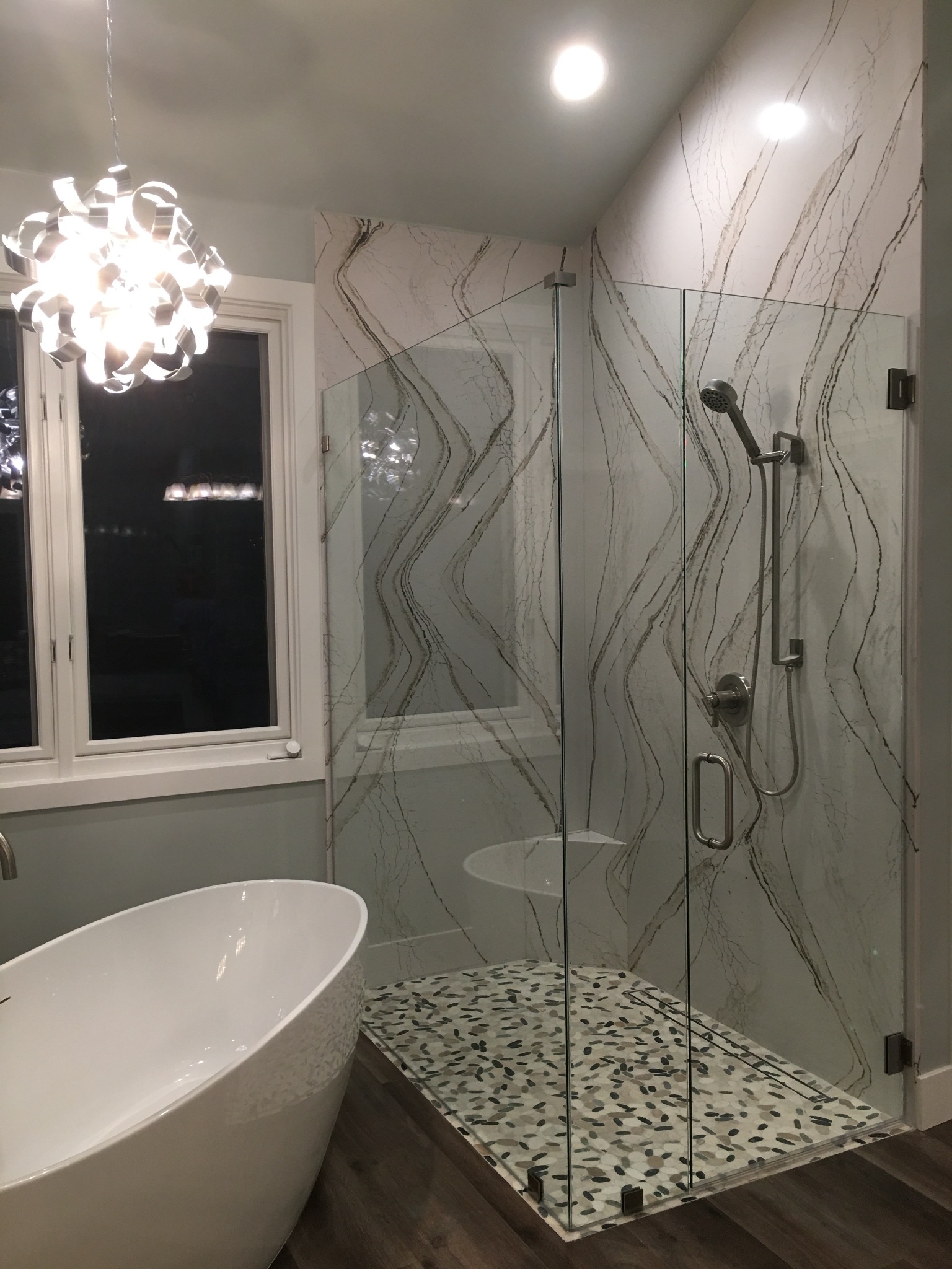 Frameless shower glass project 10