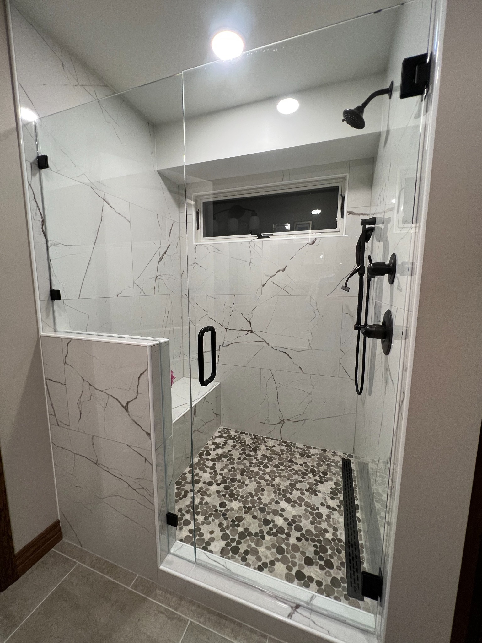 Frameless shower glass project 5
